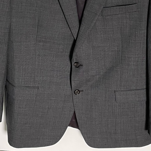 Lauren Ralph Lauren Gray Wool 2 Button Sport Coat Blazer Suit Jacket - 47125 - Picture 3 of 14